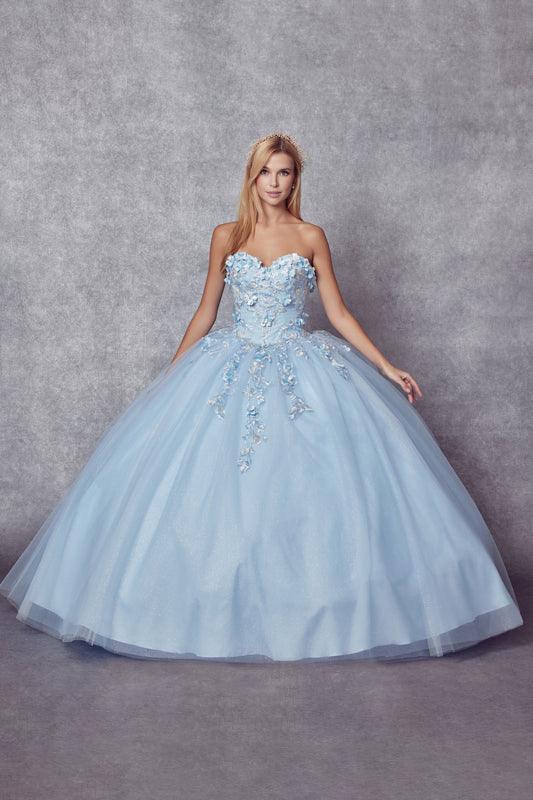 Long Ball Gown Strapless Quinceanera ...